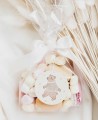 Pegatina circular infantil navideña