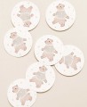 Kreisförmige Teddybär-Aufkleber für Weihnachtsgeschenke