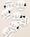 Minimal Christmas circular stickers