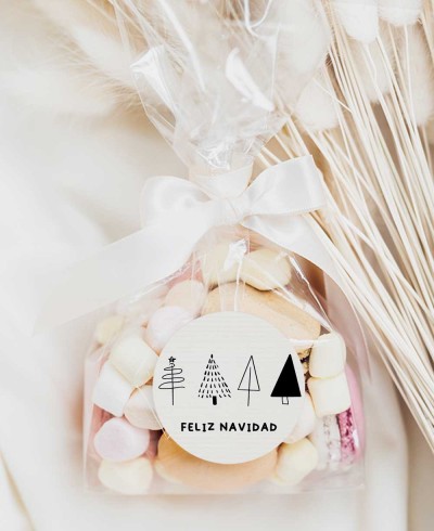 Autocollant circulaire pour les cadeaux de Noël