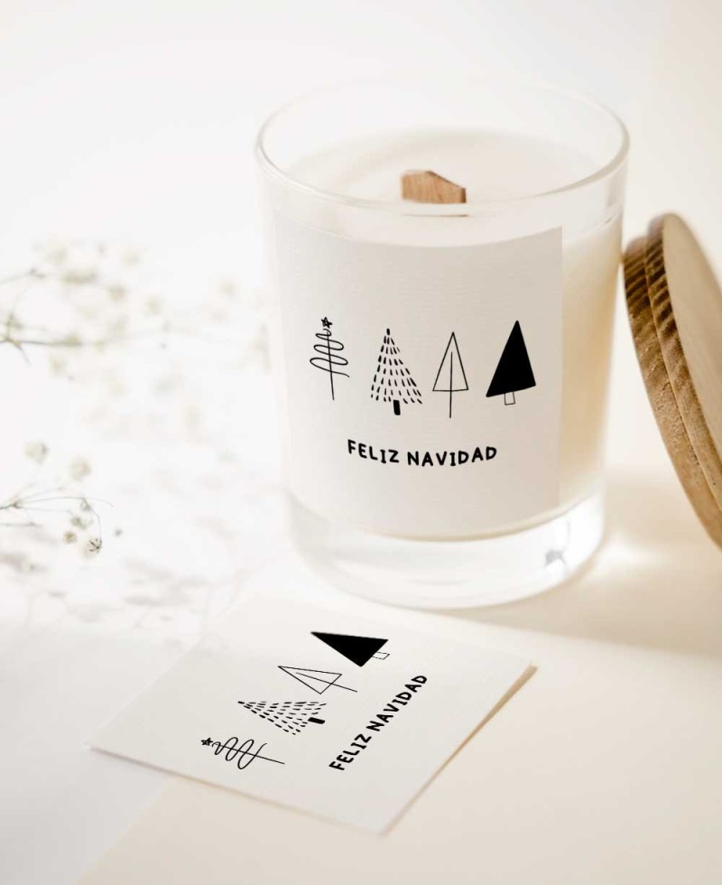 Christmas minimal square sticker Christmas minimal square sticker