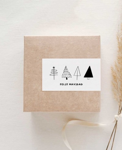 Horizontaler Aufkleber für Weihnachtsgeschenke