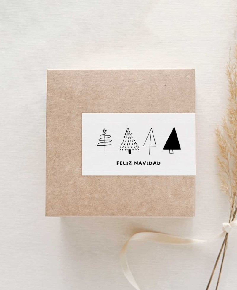 Horizontaler Aufkleber für Weihnachtsgeschenke Horizontaler Aufkleber für Weihnachtsgeschenke