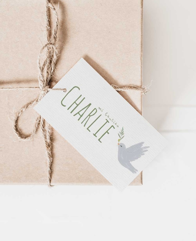 Carte décorative pour détails de baptême des olives Carte décorative pour détails de baptême des olives