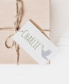 Cartão decorativo para detalhes de batismo de azeitona