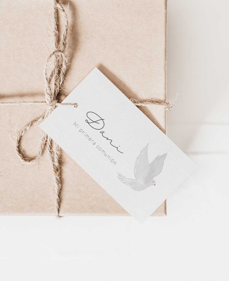 Tarjeta rectangular para comuniones colección botánica Tarjeta rectangular para comuniones colección botánica