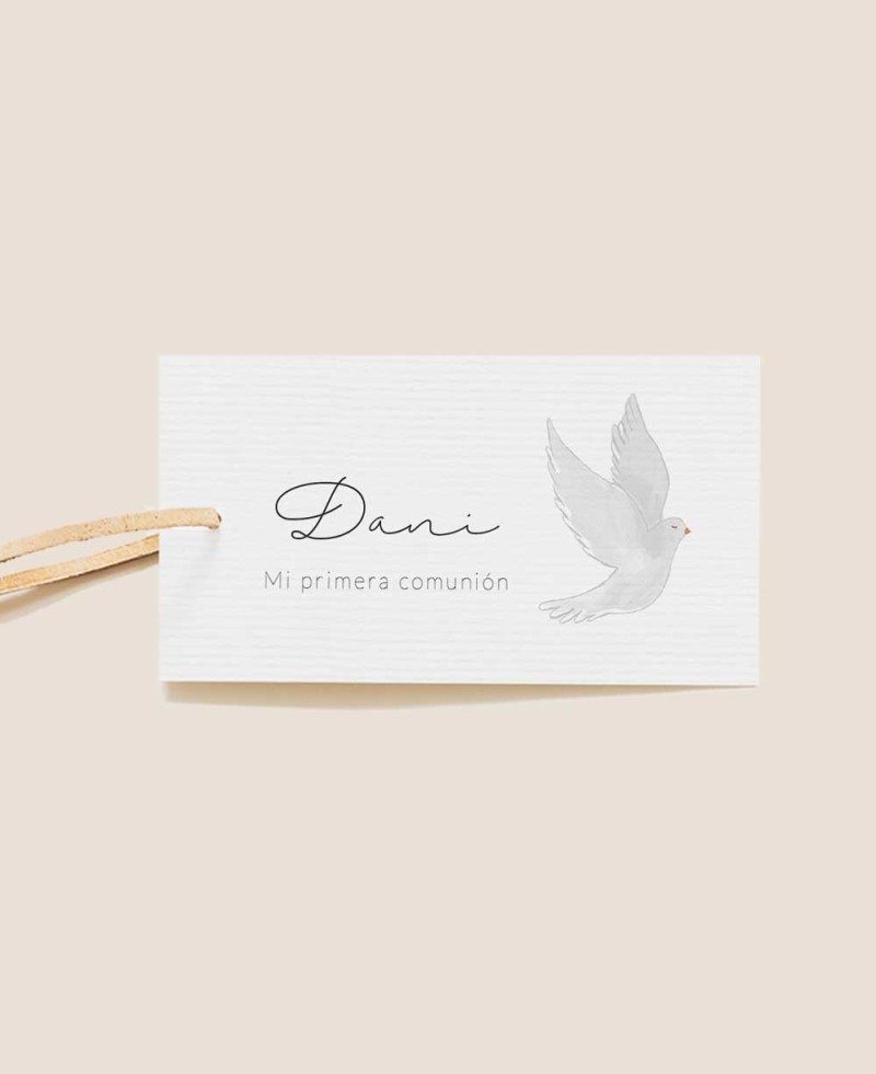 Rectangular communion label dove Rectangular communion label dove