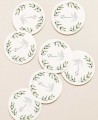 Circular stickers for olive pigeon communion details