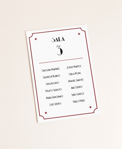 Plan de salle pour mariages collection cinéma
