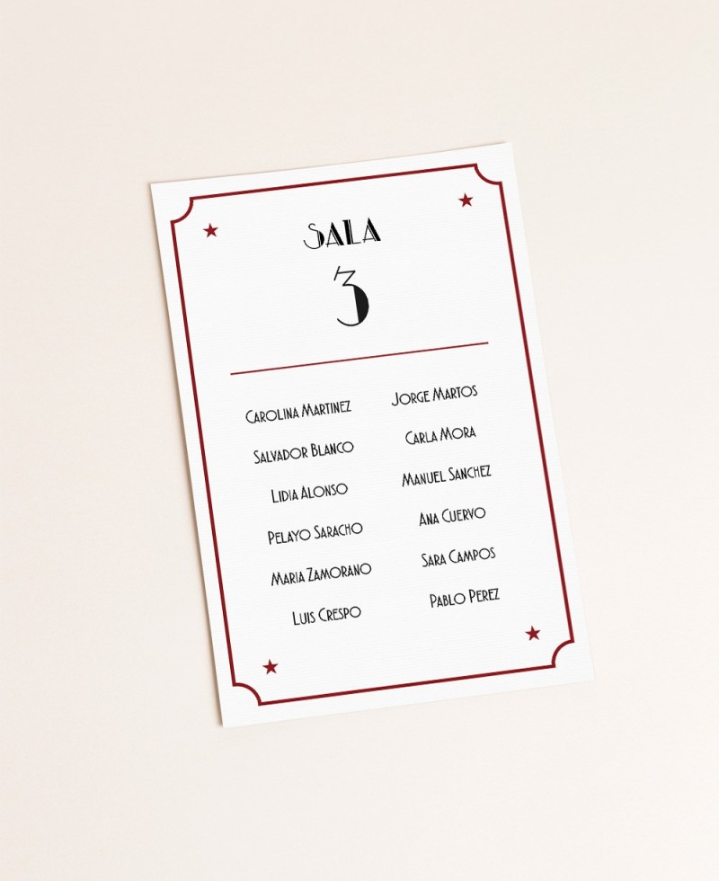 Plan de salle pour mariages collection cinéma Plan de salle pour mariages collection cinéma
