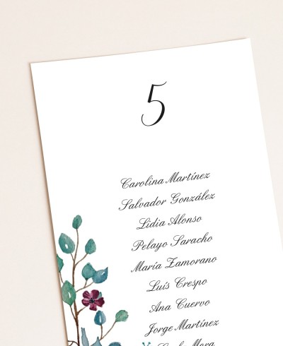 Zoom Sitzplan Eukalyptus und Rosen für Hochzeiten