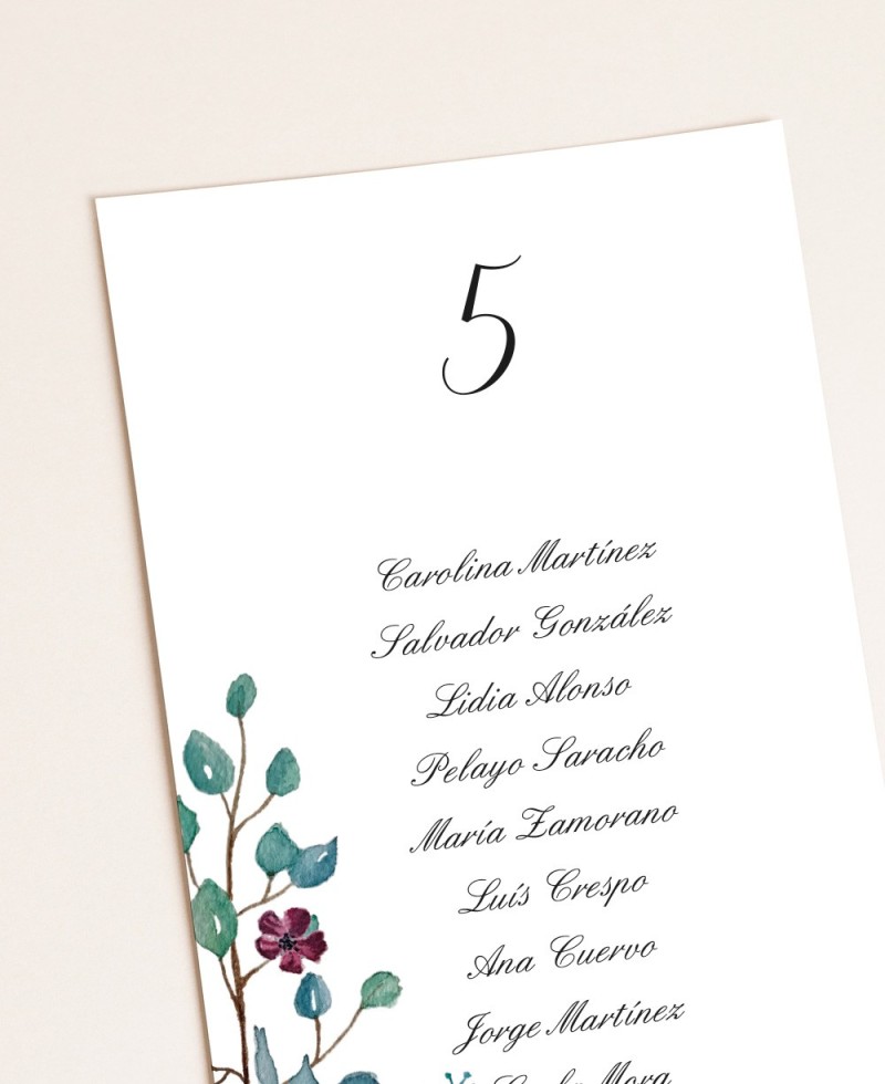 Zoom Sitzplan Eukalyptus und Rosen für Hochzeiten
