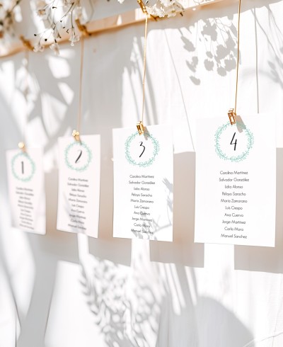 Sitzplan für Hochzeitskollektion mit Foto