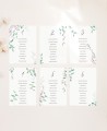 Tischplan für die botanische Sammlung von Hochzeiten