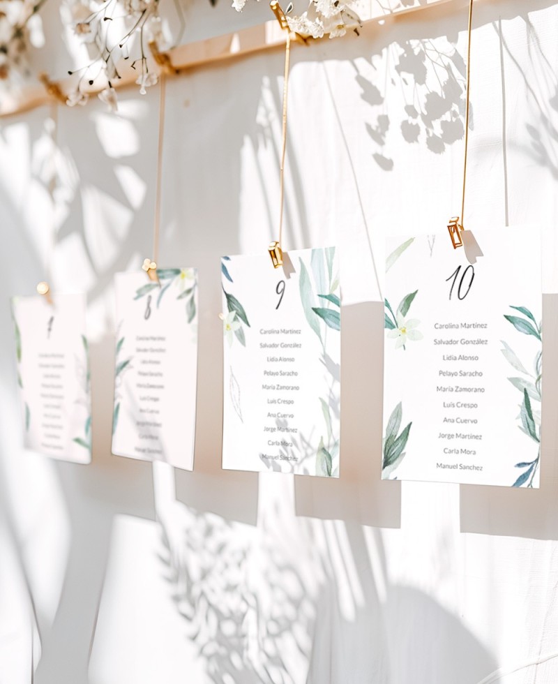 Tischplan für die botanische Sammlung von Hochzeiten Tischplan für die botanische Sammlung von Hochzeiten