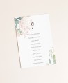 Seating plan pink hydrangeas