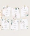 Hochzeitstischplan rosa Hortensien