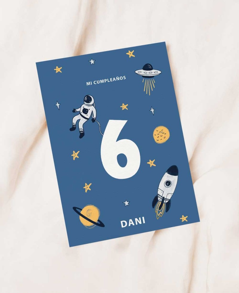 Invito al compleanno dell'astronauta spaziale Invito al compleanno dell'astronauta spaziale