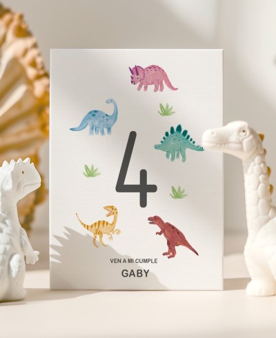 Convite de aniversário de dinossauro