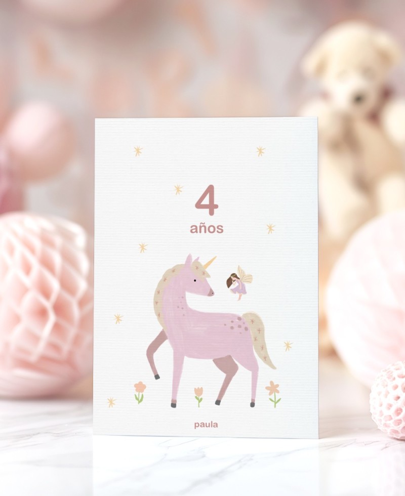 Invito di compleanno unicorno e fata Invito di compleanno unicorno e fata