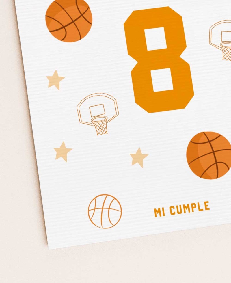 Invito al compleanno di Zoom Basketball Invito al compleanno di Zoom Basketball
