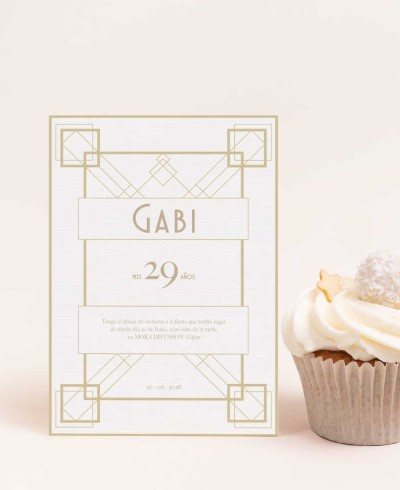 Convite de aniversário do Grande Gatsby
