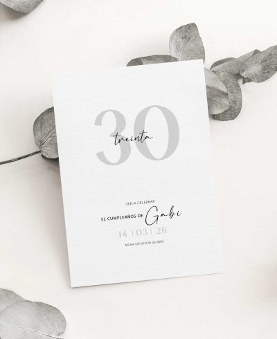 Elegante typografische Geburtstagseinladung