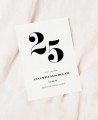 Geburtstagseinladung Schwarz-Weiß-Typografie