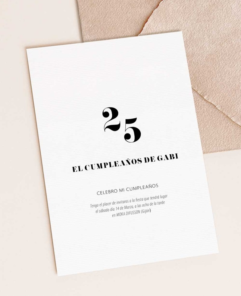 Retour des invitations d’anniversaire typographiques Retour des invitations d’anniversaire typographiques