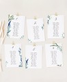 Sitzplan für Hochzeiten mit wilder Hyazinthe
