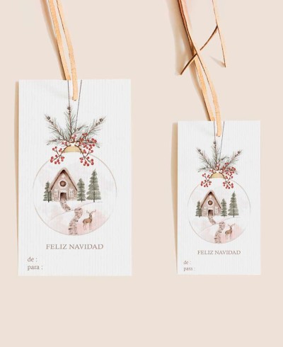 Tamanhos clássicos de etiquetas de Natal