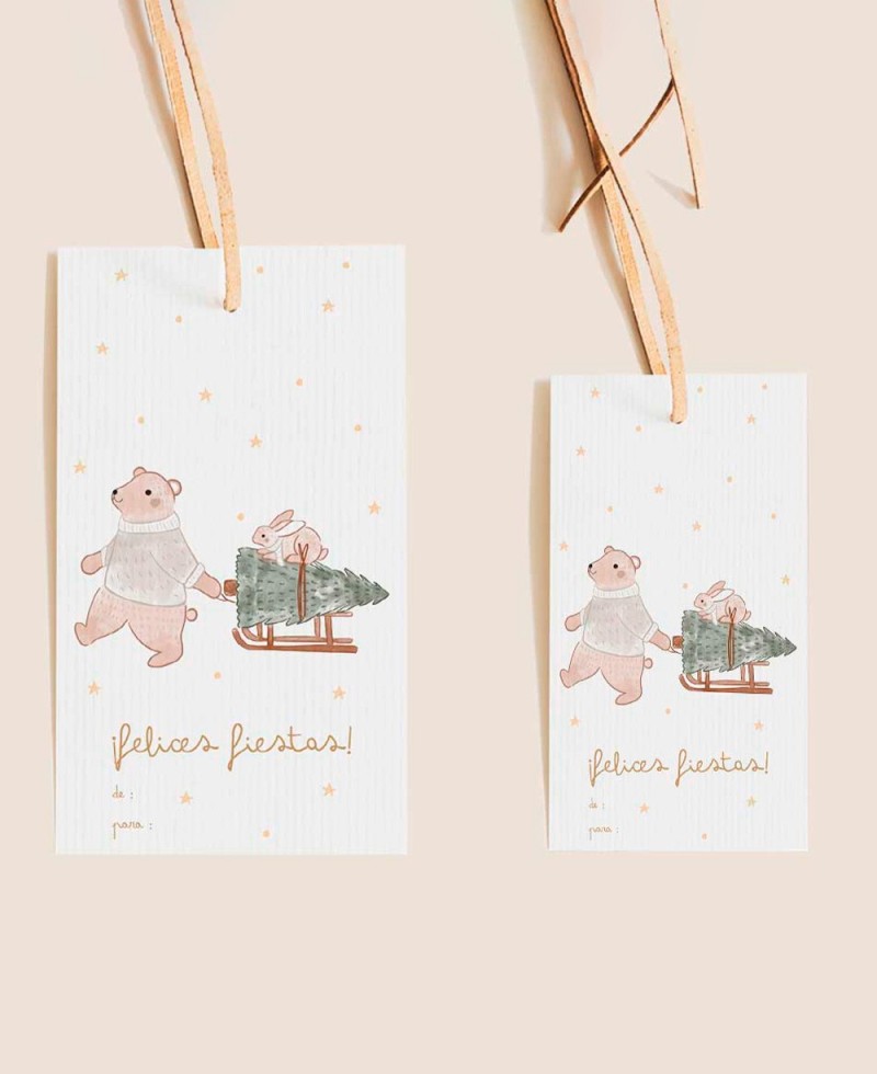Sizes Christmas rectangular children's labels Sizes Christmas rectangular children's labels