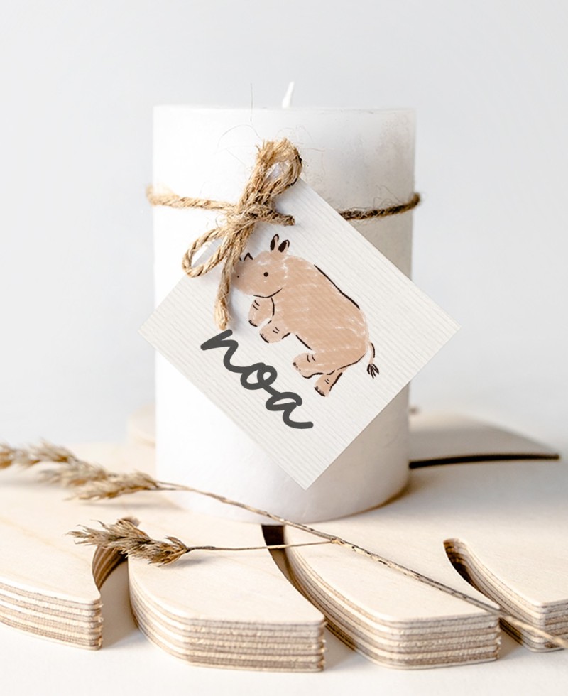 Square Birthday Animals Jungle Labels