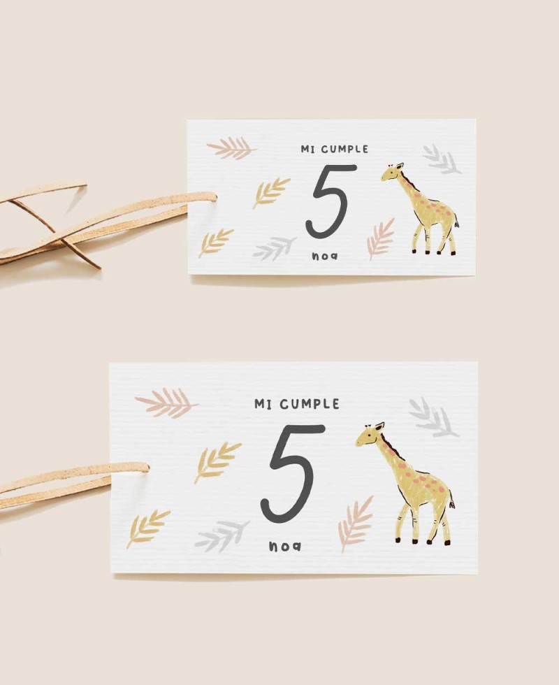 Sizes rectangular birthday jungle labels Sizes rectangular birthday jungle labels