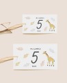 Sizes rectangular birthday jungle labels