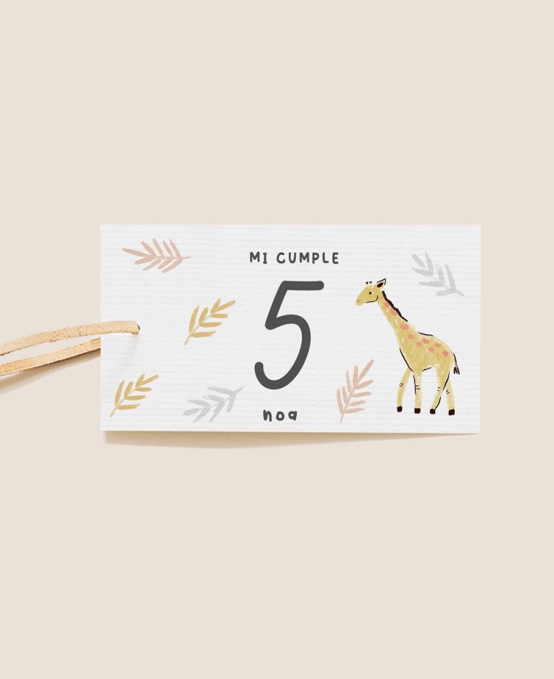 Rectangular label for birthday animals jungle Rectangular label for birthday animals jungle