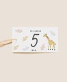 Rectangular label for birthday animals jungle