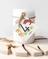 Square Dinosaur Birthday Labels