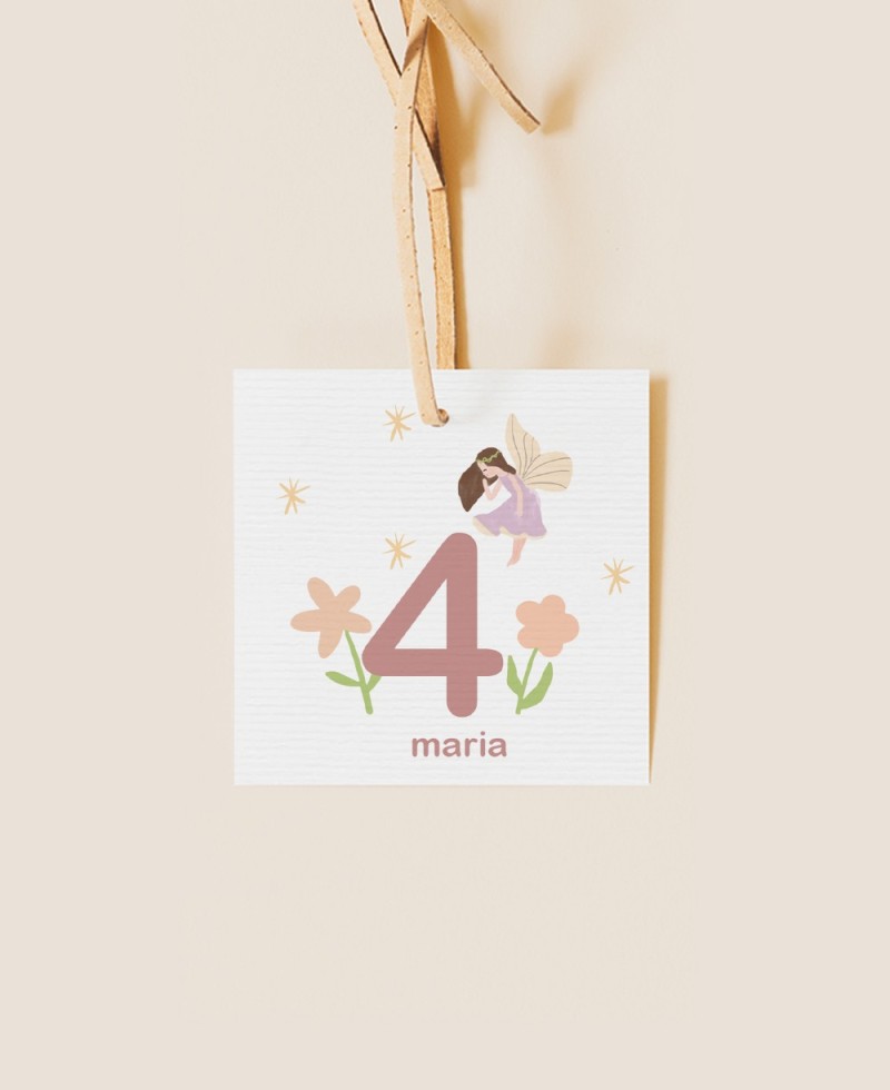 Etichetta quadrata per il compleanno delle principesse unicorno Etichetta quadrata per il compleanno delle principesse unicorno