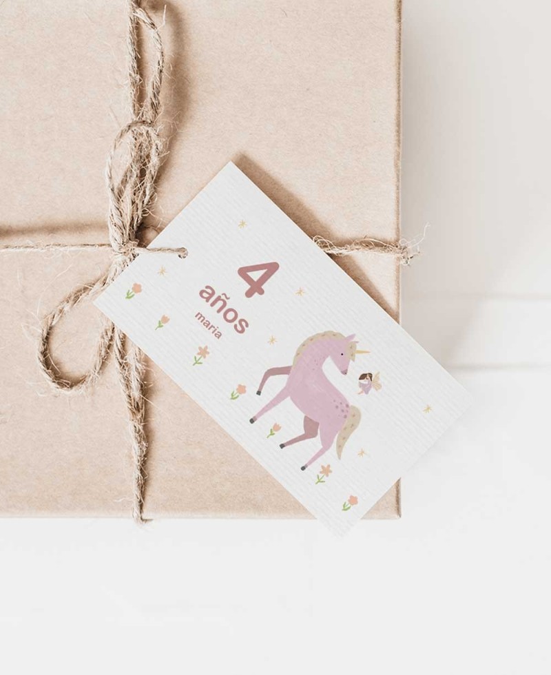 Etichetta per i dettagli del compleanno della principessa unicorno Etichetta per i dettagli del compleanno della principessa unicorno