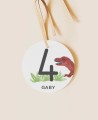 Circular label for dinosaur birthdays