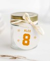 Circular label for basketball birthday