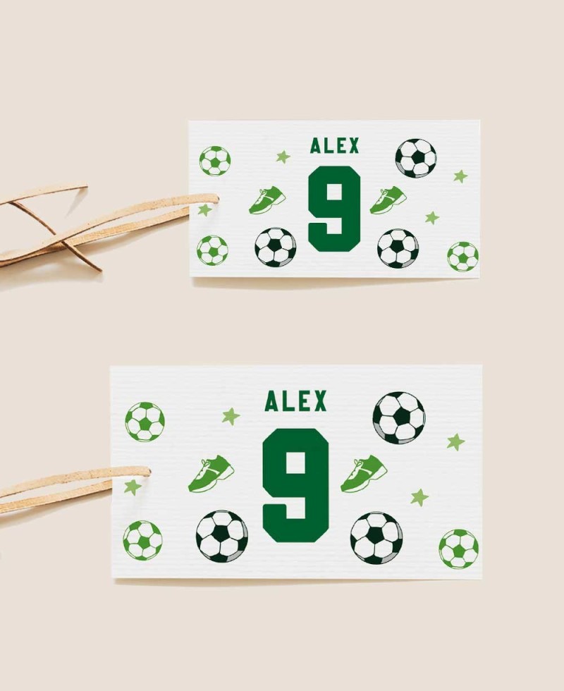 Tamaños etiquetas rectangulares cumpleaños fútbol Tamaños etiquetas rectangulares cumpleaños fútbol