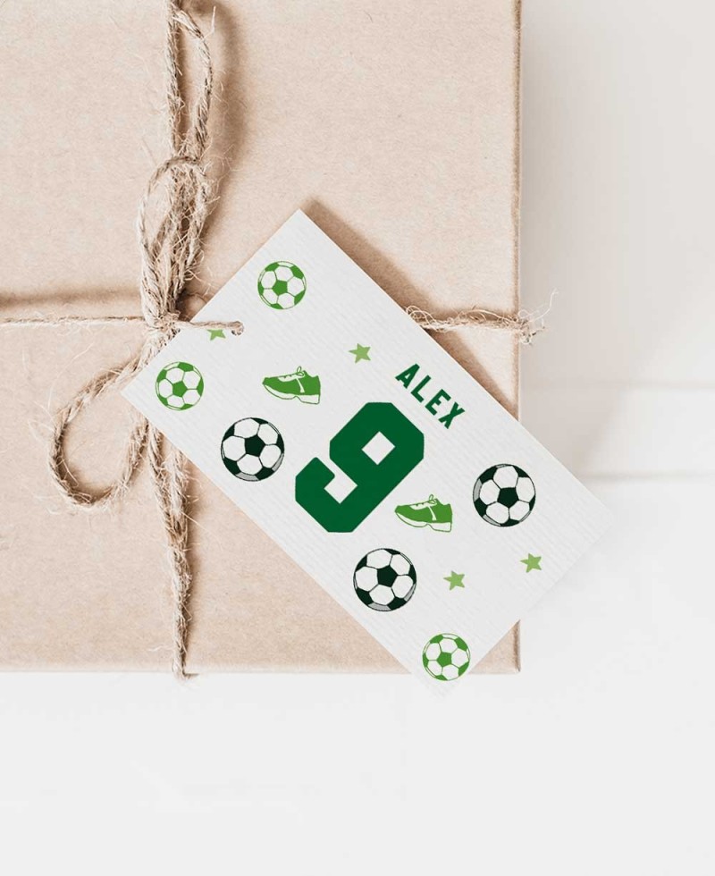 Etiqueta para detalles de cumpleaños fútbol Etiqueta para detalles de cumpleaños fútbol