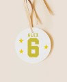 Etichetta rotonda per il tennis di compleanno