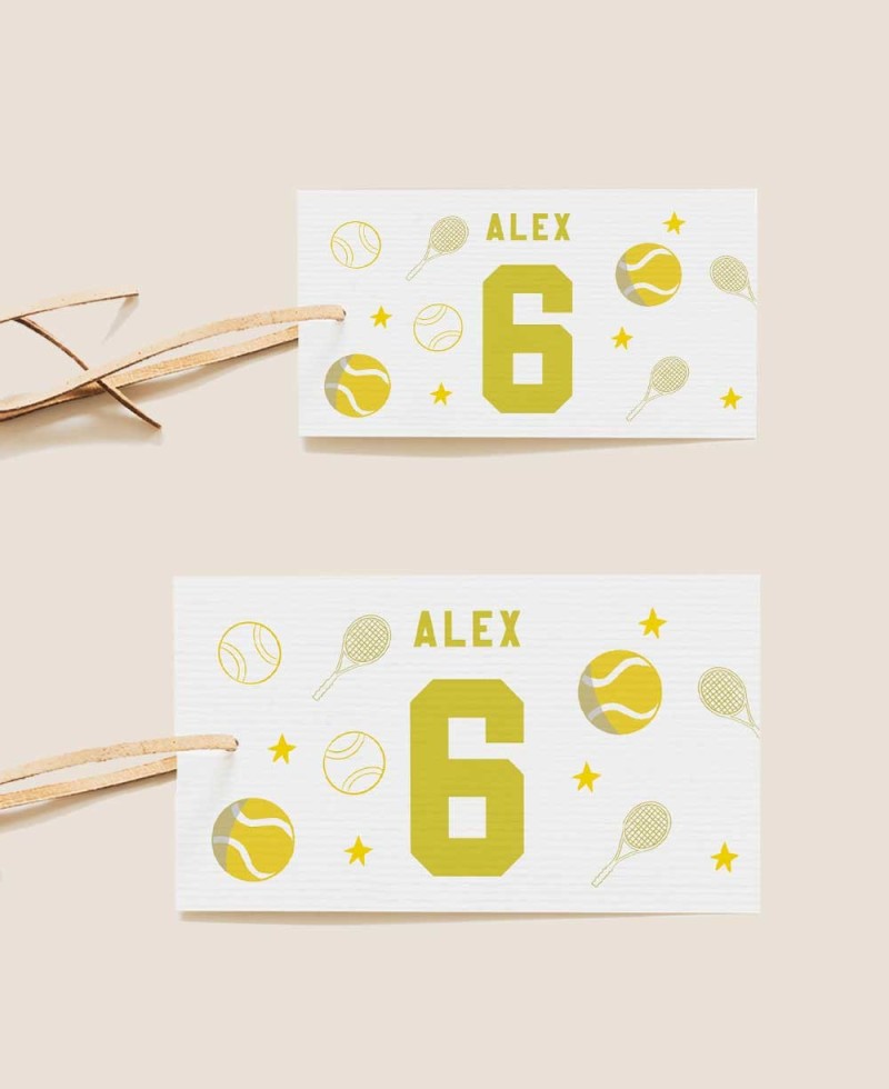 Sizes rectangular birthday tennis labels Sizes rectangular birthday tennis labels