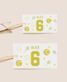 Tailles : étiquettes de tennis d’anniversaire rectangulaires