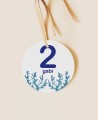 Round birthday label sea