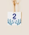 Square label for birthday sea