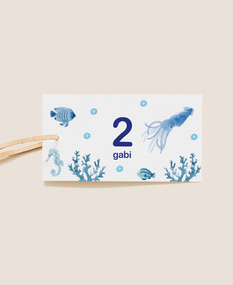 Étiquette rectangulaire pour anniversaire mer Étiquette rectangulaire pour anniversaire mer